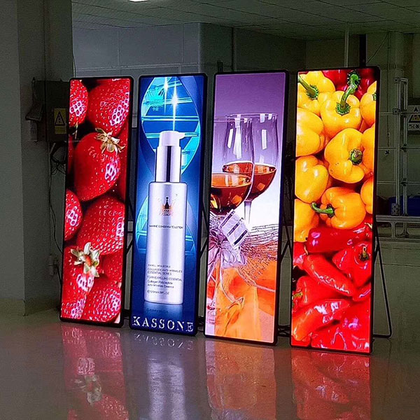 P3室內高清電子海報鏡子易拉寶LED廣告機